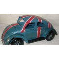 12 Oz. Antique Model Volkswagen Beetle /Blue/Red (11.5"x5.25x5.25")